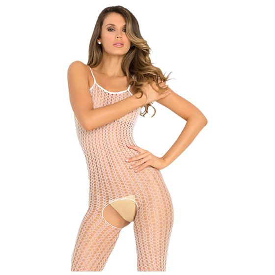 Rene Rofe - White Fishnet Bodysuit - S-L