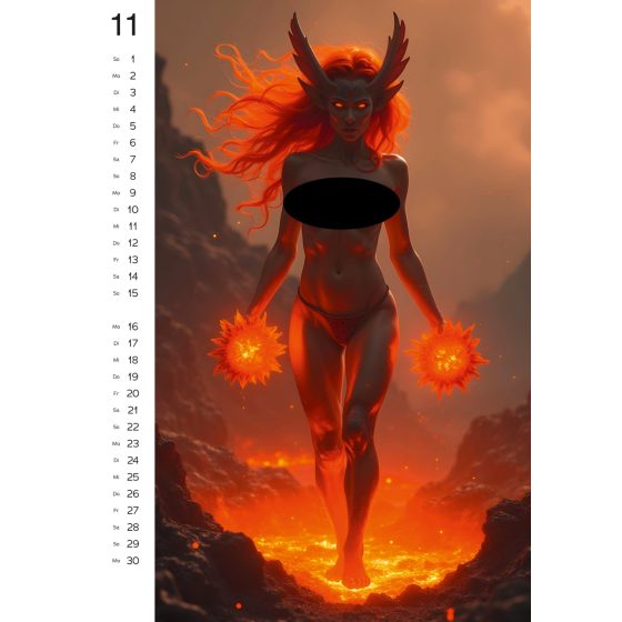 Gallery Girls - nude women's calendar - 2025 (10 pieces)