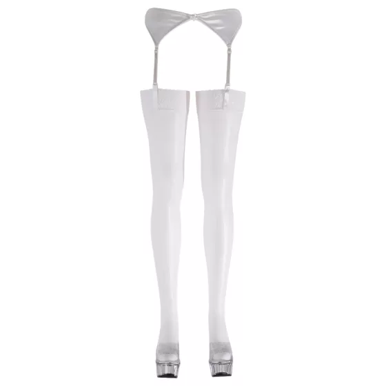 Cottelli - Lace Stockings (White) - 5/XXL