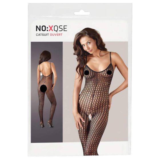 / NO:XQSE - Open Net Bodysuit (Black)