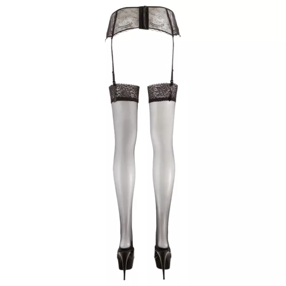 Cottelli - Lace Stockings (Black) - 4/XL
