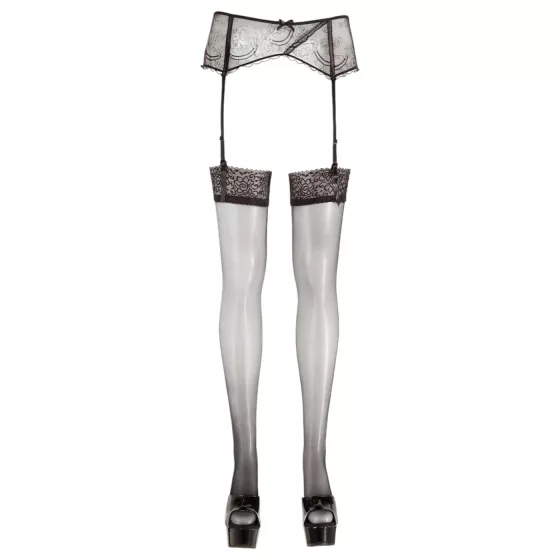 Cottelli - Lace Stockings (Black) - 5/XXL