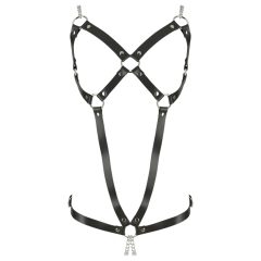 ZADO - Black Leather Chain Harness Body (S-L)