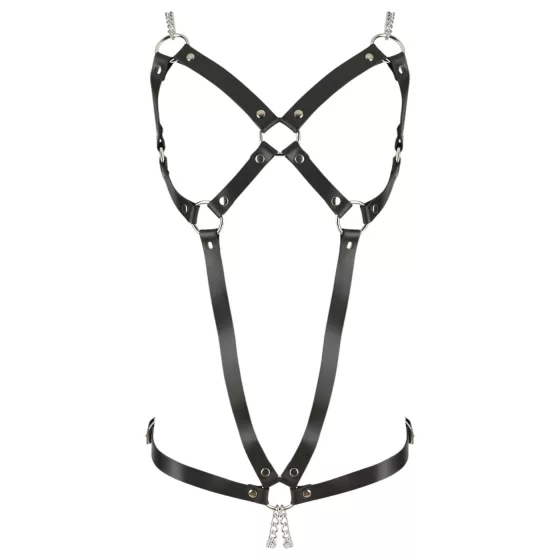 ZADO - Black Leather Chain Harness Body (S-L)
