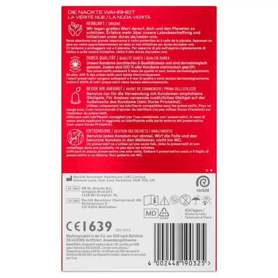 Durex - extra thin condoms (8 pcs)