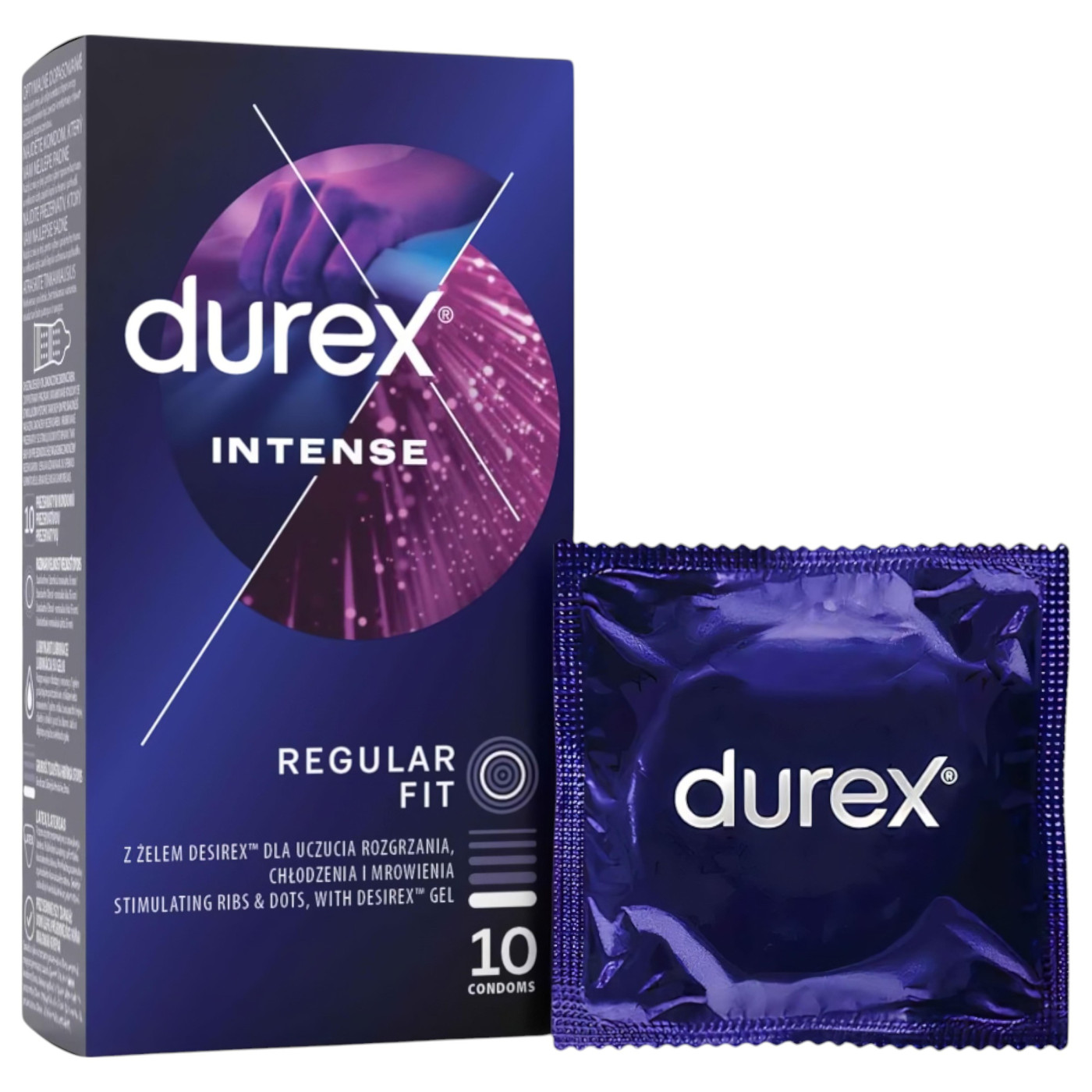 Durec Intense Ribbed Durex Intense - Ribbed & Dotted Condoms (10 pack) | Erotic a