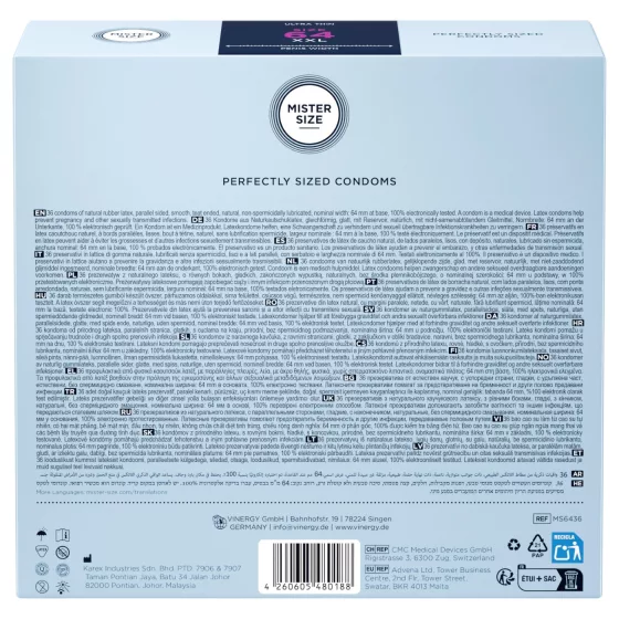 Mister Size Ultra-Thin Condoms - 64mm (36 Pack)
