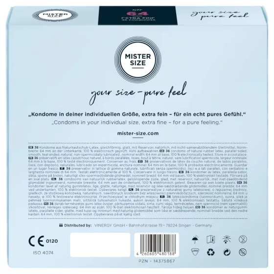 Mister Size Ultra-Thin Condoms - 64mm (36 Pack)