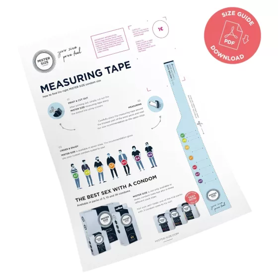 Mister Size Condom Test Pack with Size Guide - 3 Pieces
