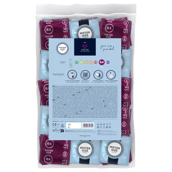 Mister Size Ultra-Thin Condoms - 64mm (Pack of 100)