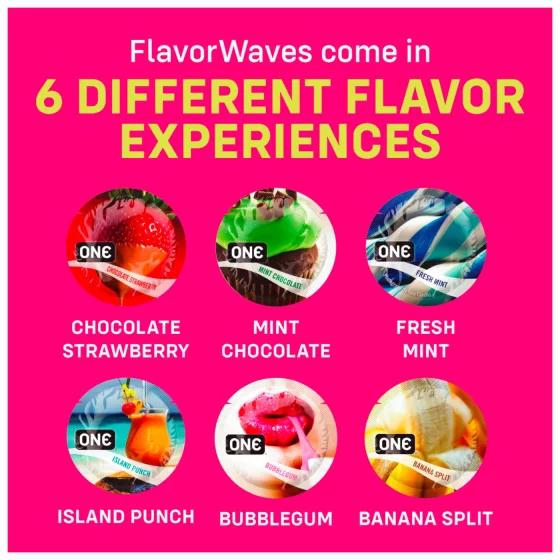 ONE Flavor Waves - Assorted Flavored Condoms (12 Pack)