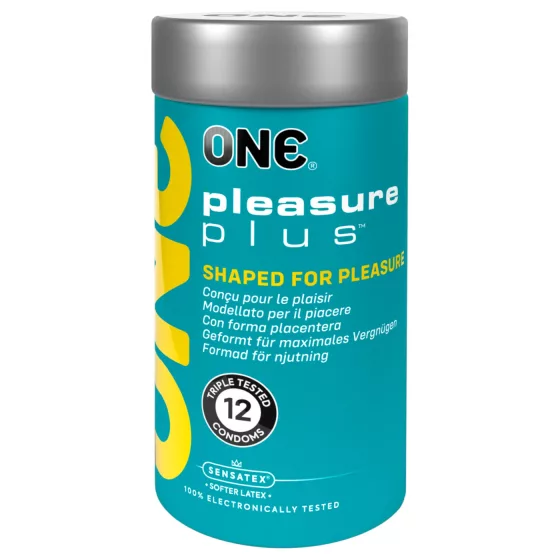 ONE Pleasure Plus - Ribbed Condoms (12 Pack)