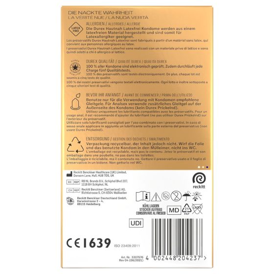 Durex Hautnah - latex-free condom (16 pcs)