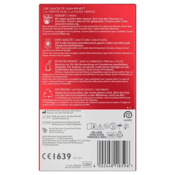 Durex - Slim Condoms (10 pcs)