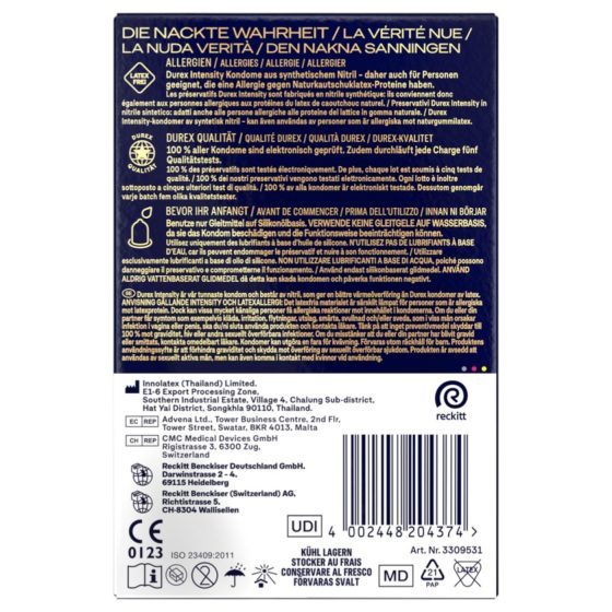 Durex Intensity - thin, latex-free condom (20 pcs)