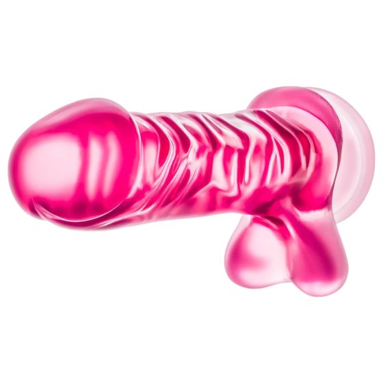 B Yours - dildo with balls - 20 cm (pink)