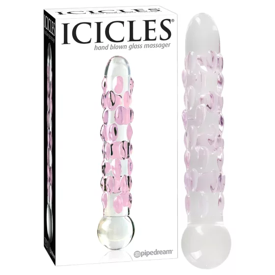 Icicles No. 7 - Beaded Glass Dildo