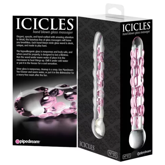 Icicles No. 7 - Beaded Glass Dildo