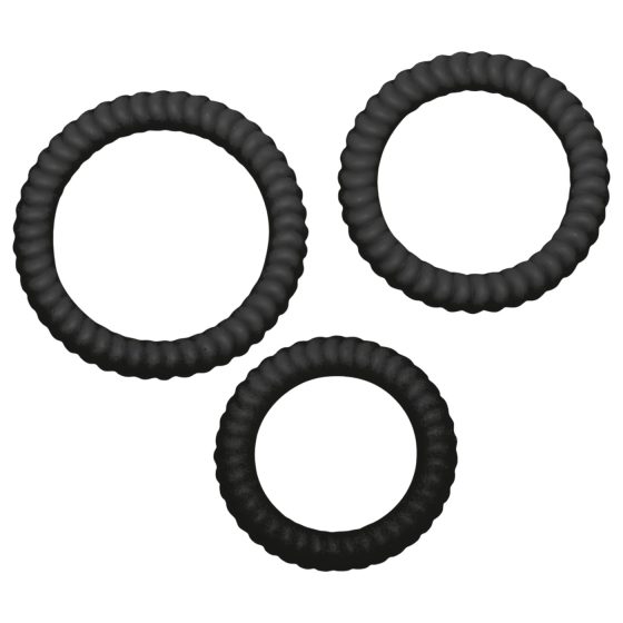 You2Toys - Lust Trio Penis Rings - Black
