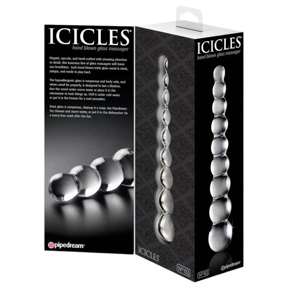 Icicles No. 2 - Crystal Glass Pleasure Sphere (Clear)