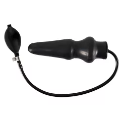 LATEX - Inflatable Large Anal Plug (Black)