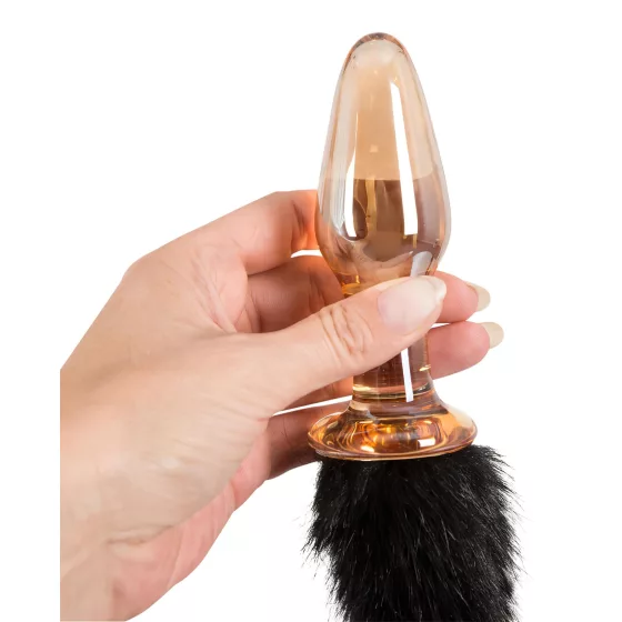 You2Toys - glass anal plug with cat tail