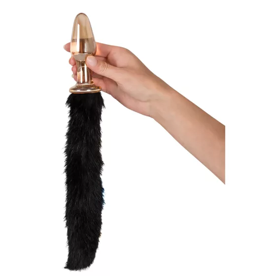 You2Toys - glass anal plug with cat tail