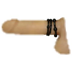 You2Toys - Stay Strong! Black Penis Ring Set (3 pieces)