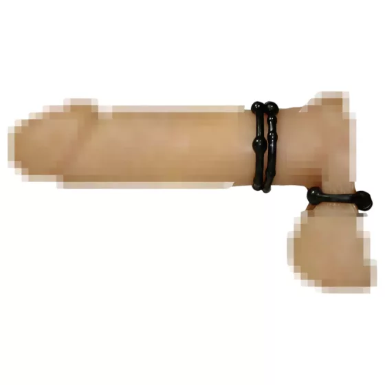 You2Toys - Stay Strong! Black Penis Ring Set (3 pieces)