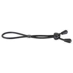 Bad Kitty - Silicone Scrotum & Penis Ring (Black)