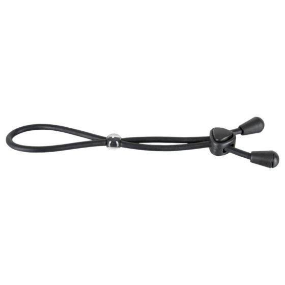 Bad Kitty - Silicone Scrotum & Penis Ring (Black)