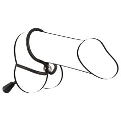 Bad Kitty - Silicone Scrotum & Penis Ring (Black)