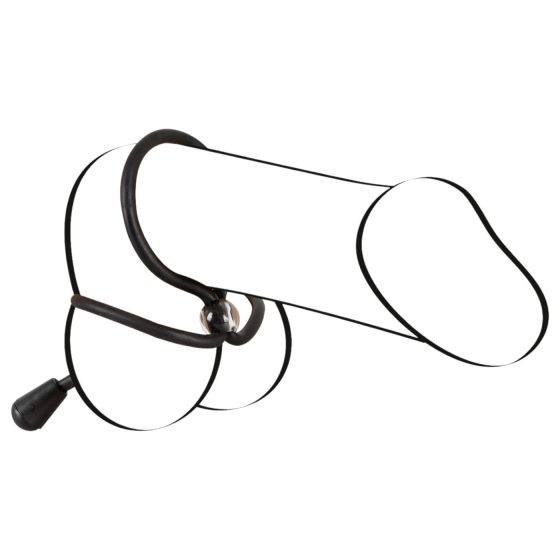 Bad Kitty - Silicone Scrotum & Penis Ring (Black)