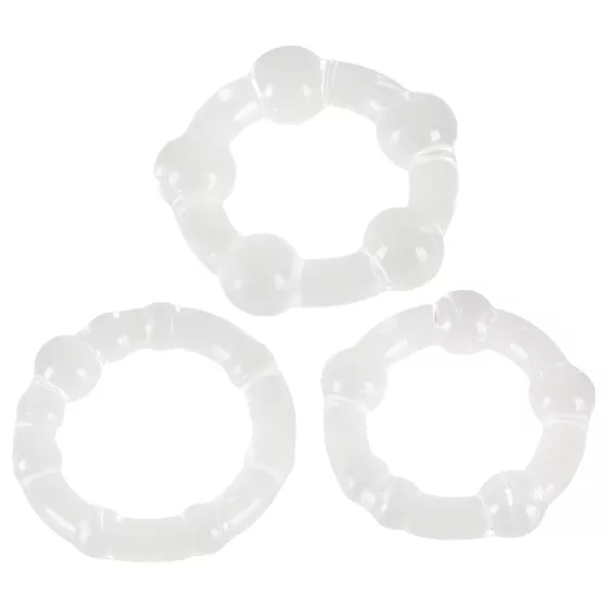 You2Toys - Be Hard! Penis Ring Set - Clear (3 pcs)