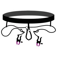   Bad Kitty Intimate Spreader Clip with Panty - Purple/Black (S-L)