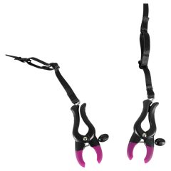   Bad Kitty Intimate Spreader Clip with Panty - Purple/Black (S-L)
