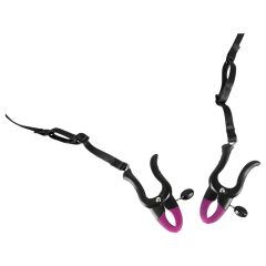   Bad Kitty Intimate Spreader Clip with Panty - Purple/Black (S-L)