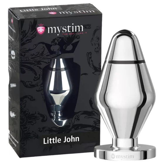 mystim Little John - small electro anal plug (silver)