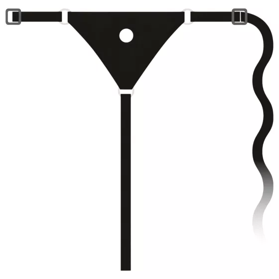 You2Toys - Silicone Strap-On - strap-on dildo (black)