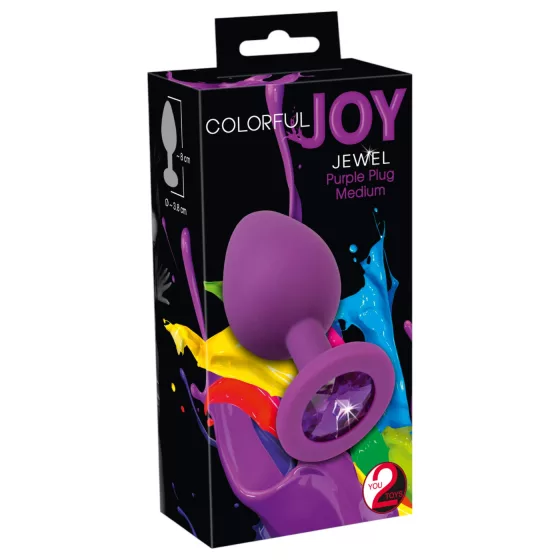 You2Toys - Colourful JOY - silicone anal plug - medium (purple)