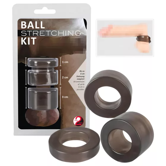 You2Toys - Gray Ball Penis Ring & Stretcher Set