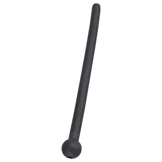 Dilator Piss Play - Hollow Silicone Urethral Expander (Black)