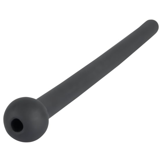 Dilator Piss Play - Hollow Silicone Urethral Expander (Black)