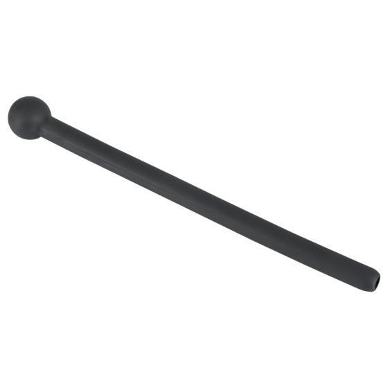 Dilator Piss Play - Hollow Silicone Urethral Expander (Black)
