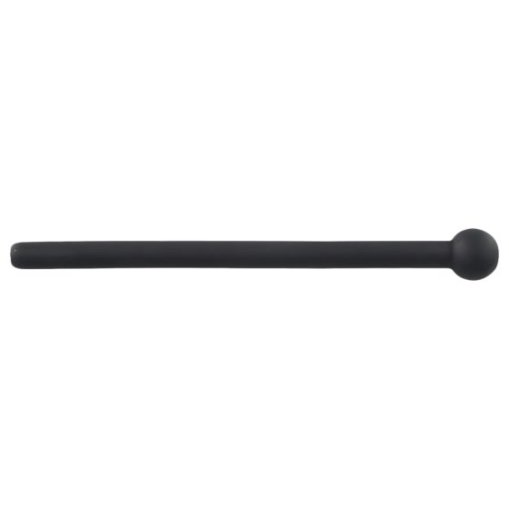 Dilator Piss Play - Hollow Silicone Urethral Expander (Black)