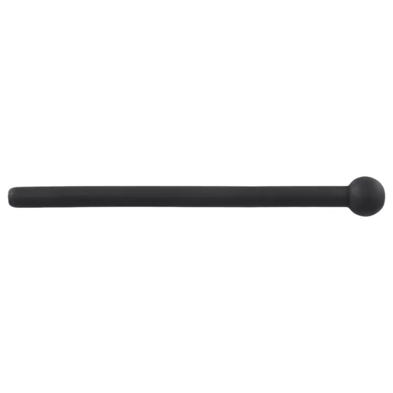 Hollow Silicone Urethral Dilator for Water Sports Play - Black