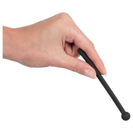 Dilator Piss Play - Hollow Silicone Urethral Expander (Black)