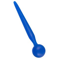   Dilator Sperm Stopper - Blue Silicone Urethral Expander with Ball Tip