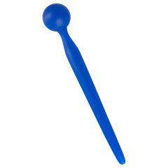   Dilator Sperm Stopper - Blue Silicone Urethral Expander with Ball Tip