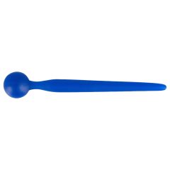   Dilator Sperm Stopper - Blue Silicone Urethral Expander with Ball Tip